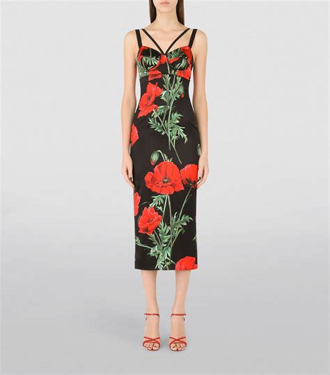 floral dolce gabbana|dolce gabbana floral midi dress.